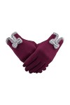 Gants Chauds Dhiver Pour Femmes Gants Imperméables Thermiques Gants Pour écran Tactile Coupe-vent Pour Femmes rouge,One siz