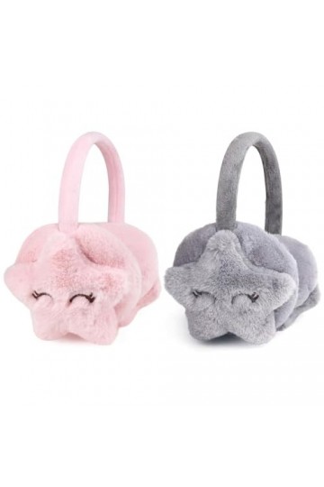 Cache Oreilles Femme, 2 Pièces Cache Oreilles en Peluche pour Femme Cache-Oreilles en Peluche pliable Cache Oreilles Femme Mi