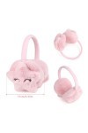 Cache Oreilles Femme, 2 Pièces Cache Oreilles en Peluche pour Femme Cache-Oreilles en Peluche pliable Cache Oreilles Femme Mi