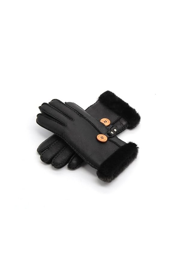 SMED Fur-in-One Gants en Laine pour Femmes Chauds et résistants au Froid pour Le Cyclisme et la Conduite en Plein air Gants e