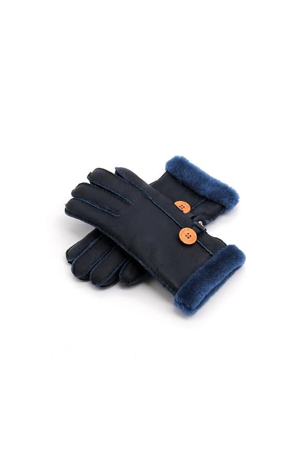 SMED Fur-in-One Gants en Laine pour Femmes Chauds et résistants au Froid pour Le Cyclisme et la Conduite en Plein air Gants e