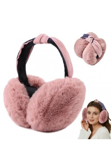 Aoreun Cache-Oreilles En Peluche, Cache-oreilles Chauds pour Femmes Cache Oreilles Pliable Couvre-oreilles de Mode Classique 