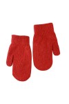 Cozylkx Femmes Gants Tricotés Mitaines, Tricoté Solide Doigts Complets Chaud Double Couche Pleine Doigt Mitaines, Blanc 22x10