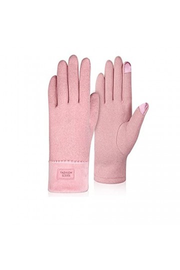 Gants DHiver Gants Femme Gants Chauds Femme Automne Et Hiver Extérieur Coupe Vent Écran Tactile Rose Taille Libre
