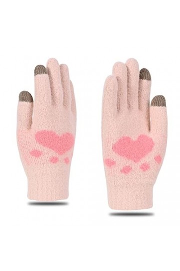 CABTRA Gants Gants Tricotés Chauds Pour LHiver En Plein Air Pour Femmes