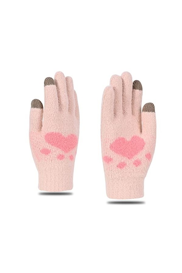 CABTRA Gants Gants Tricotés Chauds Pour LHiver En Plein Air Pour Femmes