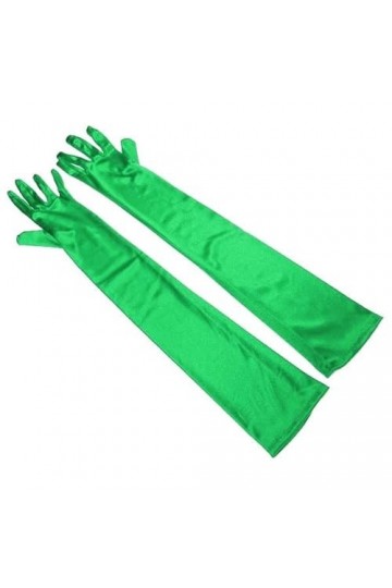 Gants Femme， 1 paires de gants longs en Satin for femmes soirée gants de mariée gants de mariage élégants pôle danse gants de