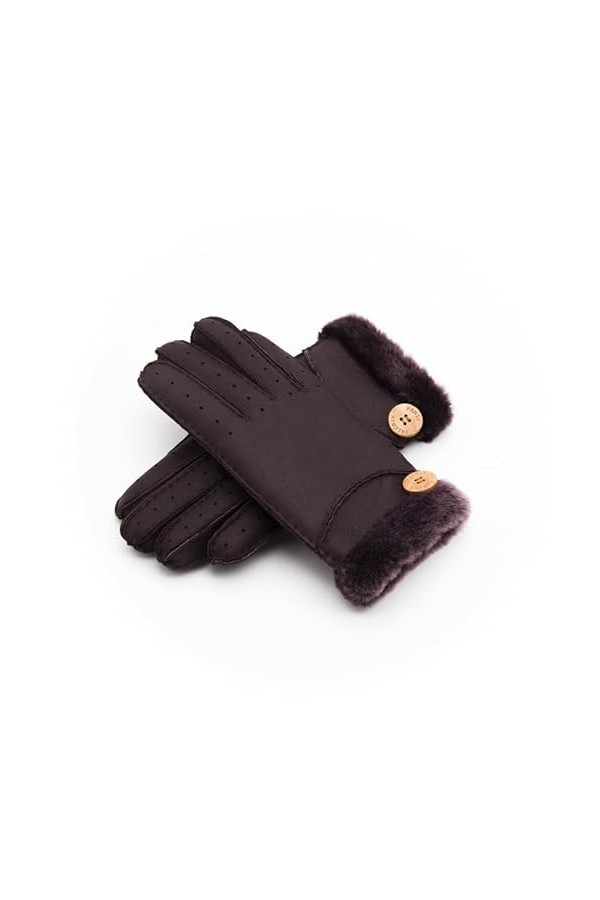 SMED Gants chauds en fourrure en un pour femme avec écran tactile et épaississement en velours pour garder au chaud et à lép