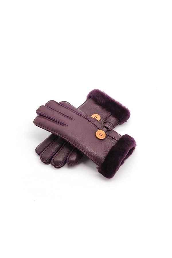 SMED Fur-in-One Gants en Laine pour Femmes Chauds et résistants au Froid pour Le Cyclisme et la Conduite en Plein air Gants e