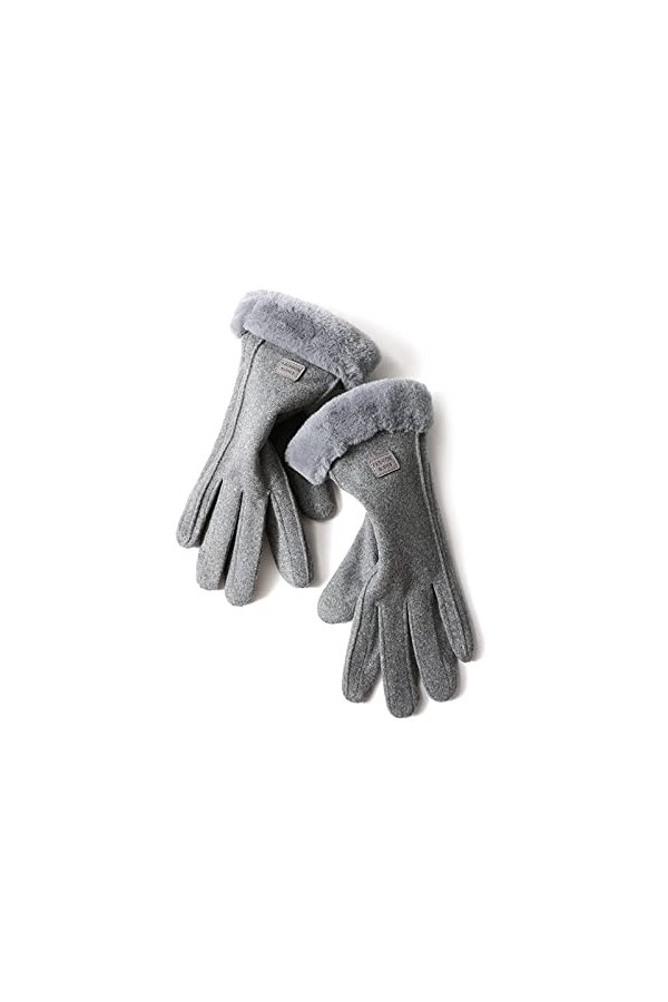 Barakara Gants dhiver Femmes, Gants Épais Chauds avec Doublure en Polaire, Gants à Écran Tactile, Gants de Conduite Coupe-ve