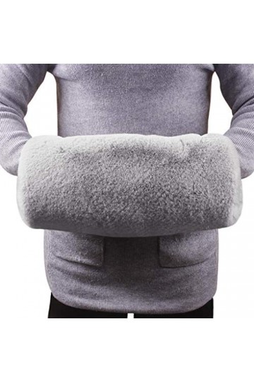 YJZQ Chauffe-mains en Fausse fourrure Hiver Accessoire Femme Manchon élégant Couvre Bras Femmes gants sur bras pour Mariage S