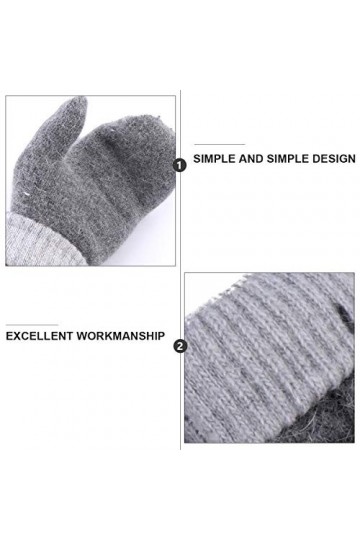 BESPORTBLE 2 paires de gants de moufle dhiver Belle mitaine thermique doublée de polaire chaude pour femme sport de plein ai