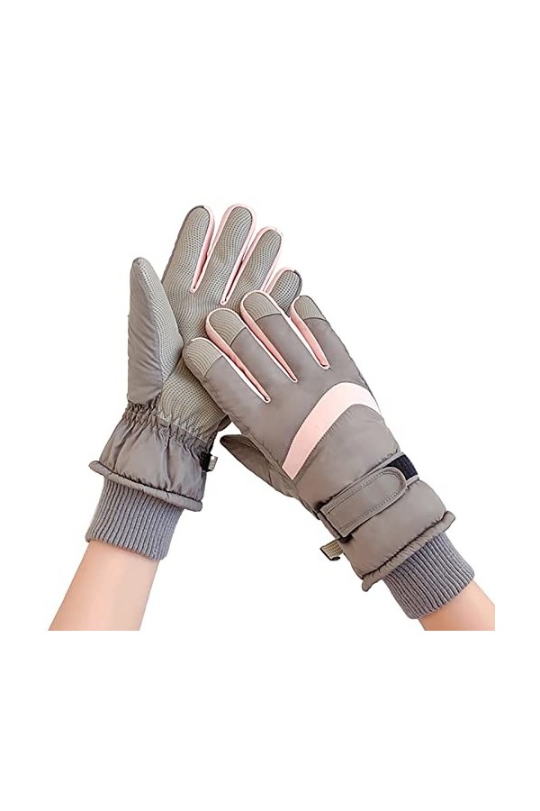 Keepwin Couple Gants déquitation en peluche résistants au froid pour femmes en automne et hiver – Moufles chauffantes pour f