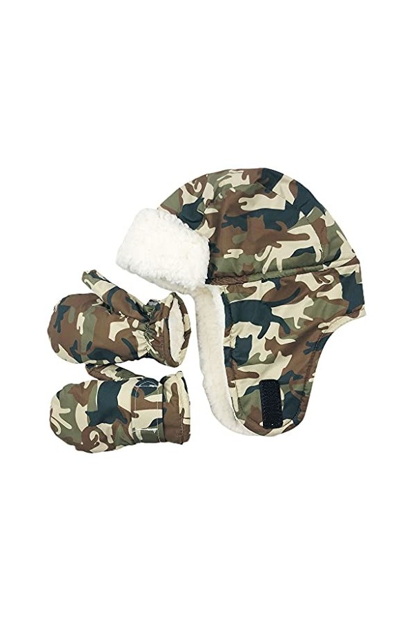 PHILSP Moufles Bonnet Coupe-vent Enfant Imperméable et Chaud Ensemble de Gants de Ski pour Garçons Filles Imperméable Chaud B