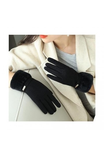 TJOIUY Gants dhiver Hiver Femmes Garder au Chaud Plus Velours écran Tactile épaissir en Peluche Poignet Daim Gants Mode pers