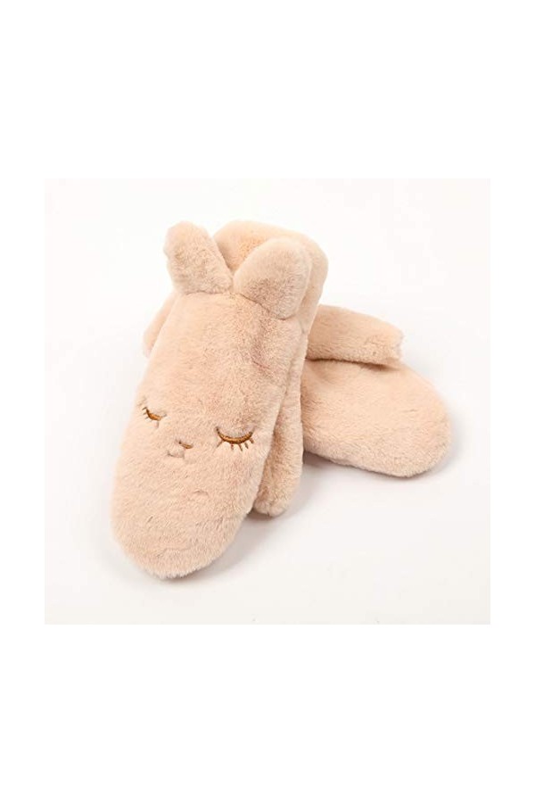 Minicocock Gants de lapin en peluche Halter coréenne à double couche Gants chauds étudiants Cyclisme Gants Thicken Gants dhi