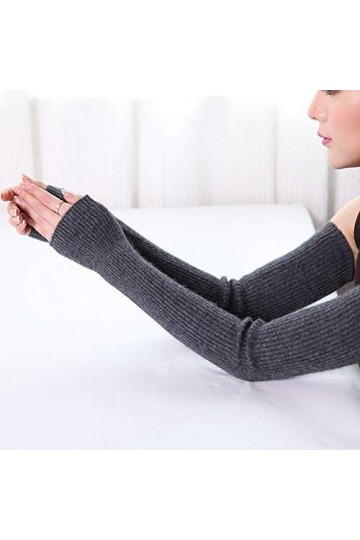 Gants sans Doigts pour Femmes,Manchettes sans Doigts en Cachemire Manchettes De Bras Solides Manchette De Bras Court Gants Tr