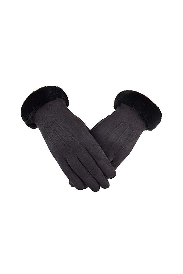 YUNGYE 1pair Hiver Gants Écran Tactile for Les Femmes/Filles Douces Et Chaudes Thicken Moufles Solid Color Mode for Dames Cad