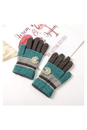 QIAOLI Gants dhiver pour homme et femme de 4 à 10 ans - Gants dhiver tendance pour enfants - Motif floral - Gants chauds en