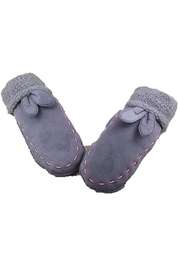 GHCXY Moufles épaisses et chaudes, unisexes, pour femme, pour lhiver, simples et glamour, gris, M