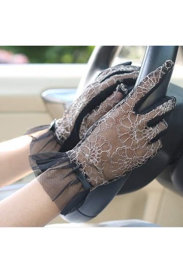 Rekaf Spring and Automne Summer Femmes Conduite des Gants de crème Solaire Femmes Riding Summer UV Protection Dentelle Respir