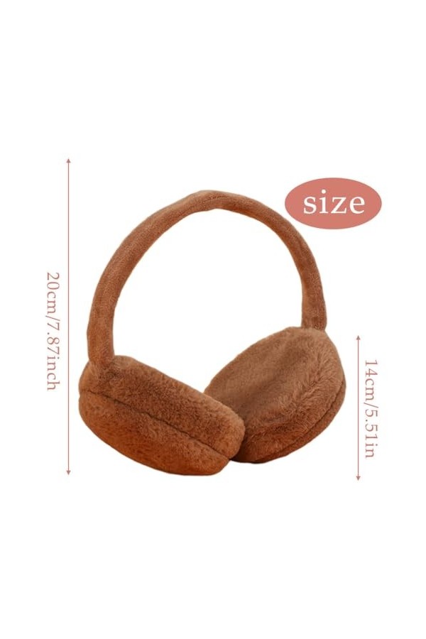 Cache Oreilles Couvre-Oreilles Coupe-Vent et Chaleur en Hiver Cache Oreilles en Peluche Cache Oreilles Pliables Doux Cache Or