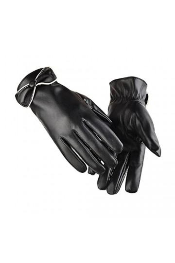 Gants Pour Femmes Gants En Cuir Pu Pour Femmes Gants Pour Écran Tactile Polaire Et Gants DÉquitation Chauds En Automne Et En