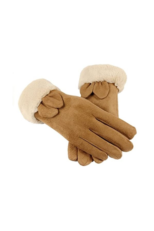 Gants Coupe Vent Gants en Molleton De Suède pour Femmes pour La Chaleur Et LÉpaississement De LAutomne Et De lhiver Plus U
