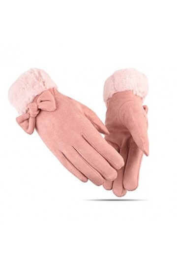 Plus Chaud Gants Gants en Daim pour Femmes Automne Et Hiver Chaleur Et Épaississement Plus Velours Papillon Vélo Électrique É
