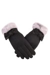 Plus Chaud Gants Gants en Daim pour Femmes Automne Et Hiver Chaleur Et Épaississement Plus Velours Papillon Vélo Électrique É