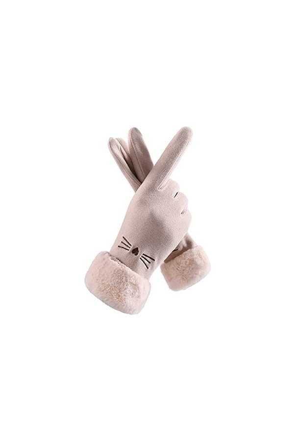 Gants Chauds Pour Femme Gants Chauds DExtérieur Pour Dames Avec Doublure En Polaire Gants De Cyclisme À Écran Tactile Pour L