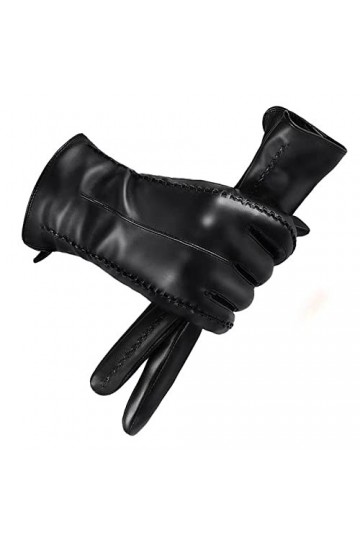 CABTRA Gants Femme Peluche Chaud Hiver Équitation Gants Brodés