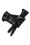 CABTRA Gants Femme Peluche Chaud Hiver Équitation Gants Brodés