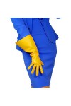 DooWay Gants bouffants unisexes à manches larges évasées 38 cm longueur coude en simili cuir pour femme accessoire de cosplay