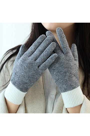 BUXIANGGAN Gants Gloves Gants Chauds pour Femmes en Tricot De Cachemire pour Le Cyclisme en Plein Air Froid Et Moufles De Con