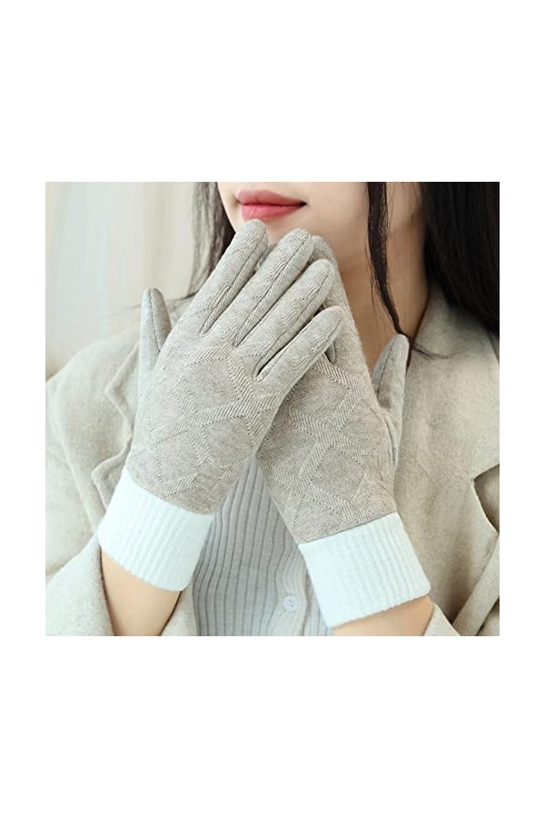 BUXIANGGAN Gants Gloves Gants Chauds pour Femmes en Tricot De Cachemire pour Le Cyclisme en Plein Air Froid Et Moufles De Con