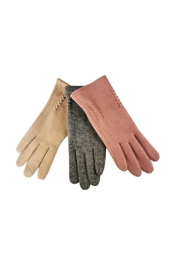 QLSWZC Gants Hiver Femme Chaud Gants dhiver Chauds en Polaire rembourrés for Femmes étudiant équitation Coupe Color : B, Si