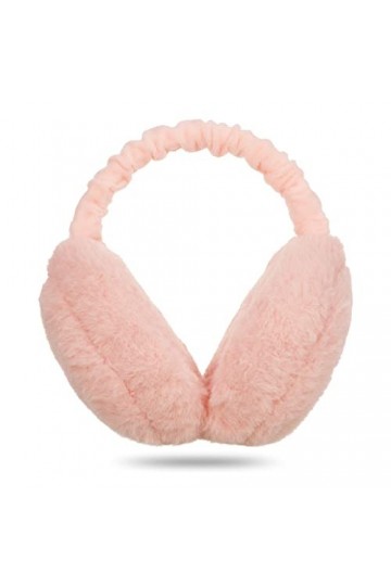 Draftor Cache-oreilles pour femme, cache-oreilles dhiver réglables en fausse fourrure chaude coupe-vent en peluche pliable p