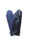 RFEGEF Femme Gants dhiver,Gants À Écran Tactile Bleu Marine Faux Suède Velours Épaissir Motif Serpent Gants Dames Doux Coupe