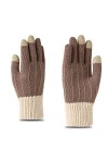 Yannaky Gants dhiver Gants Femmes Hiver Plus Velours Épais Gants Chauds Et Froids Tricotés-A1