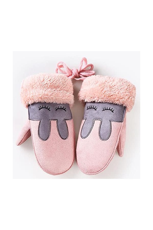 BUXIANGGAN Gants Gloves Gants dhiver Chauds pour Enfants avec Corde Filles Garçons Mitaines Magiques pour Tout-Petits Mitain