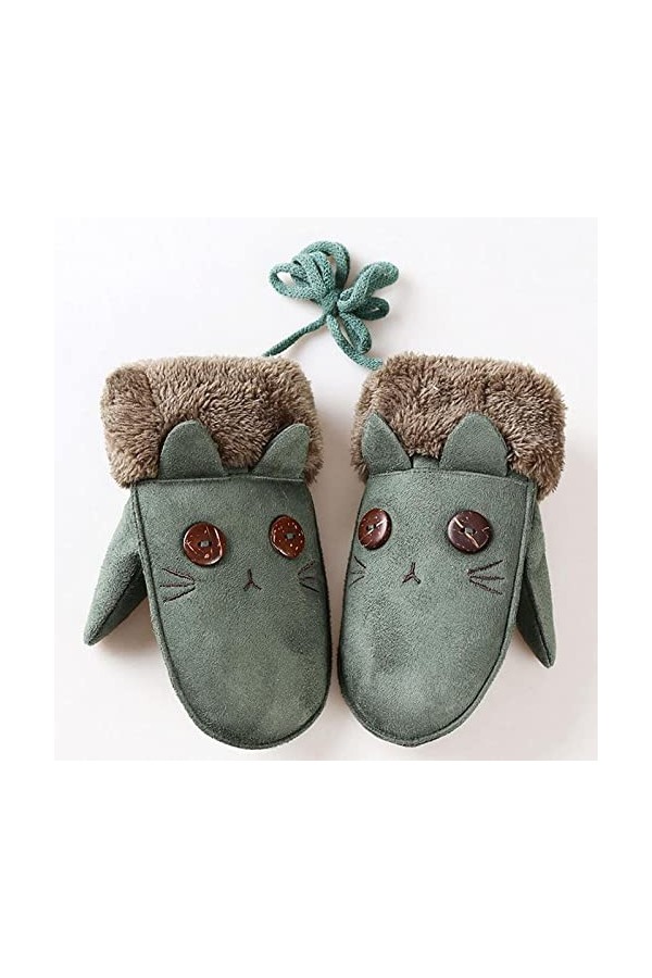 BUXIANGGAN Gants Gloves Gants dhiver Chauds pour Enfants avec Corde Filles Garçons Mitaines Magiques pour Tout-Petits Mitain