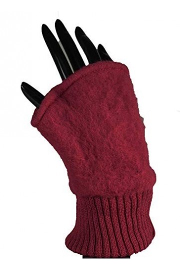 Val dArizes Laine des Pyrénées - Mitaines laine des Pyrénées griotte