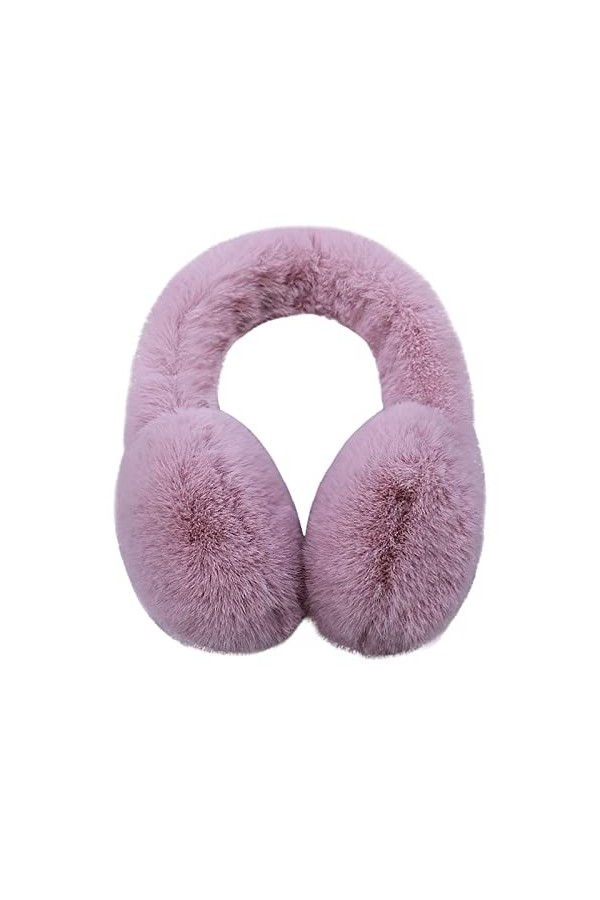 Cache-oreilles dhiver chaud en fausse fourrure de lapin pour filles et femmes - Bandeau rétractable flexible - Cache-oreille