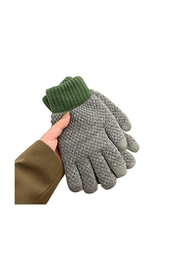 Yannaky Gants dhiver Gants Femelles Couples Chauds dhiver Mignon Écran Tactile À Rayures Froids Protection Extérieure Épais