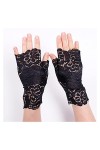 mitaine mariage Femmes Summer Summer Protection solaire Demon-doigt Gants creux Jacquard Floral Dentelle UV Protection de la 