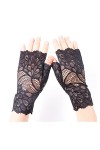 mitaine mariage Femmes Summer Summer Protection solaire Demon-doigt Gants creux Jacquard Floral Dentelle UV Protection de la 