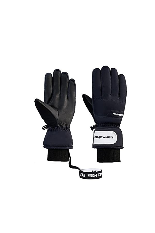 Allbestop Gants Chauds Gants De Sports De Plein Air,Gants avec Lumières LED Étanches Mitaines Longues Femme Hiver Gants+Et+Mo