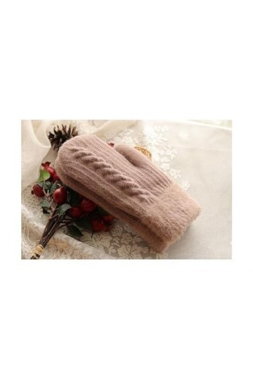 TJOIUY Gants dhiver Hiver Femmes Garder au Chaud Plus Velours à lintérieur du Poignet épaissir Torsion Tricot Mitaines Doig