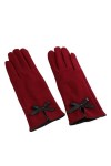 QLSWZC Gants Hiver Femme Chaud Gants dextérieur à nœud Papillon à la Mode Simple en Hiver, Gants Chauds à écran Tactile à Ci